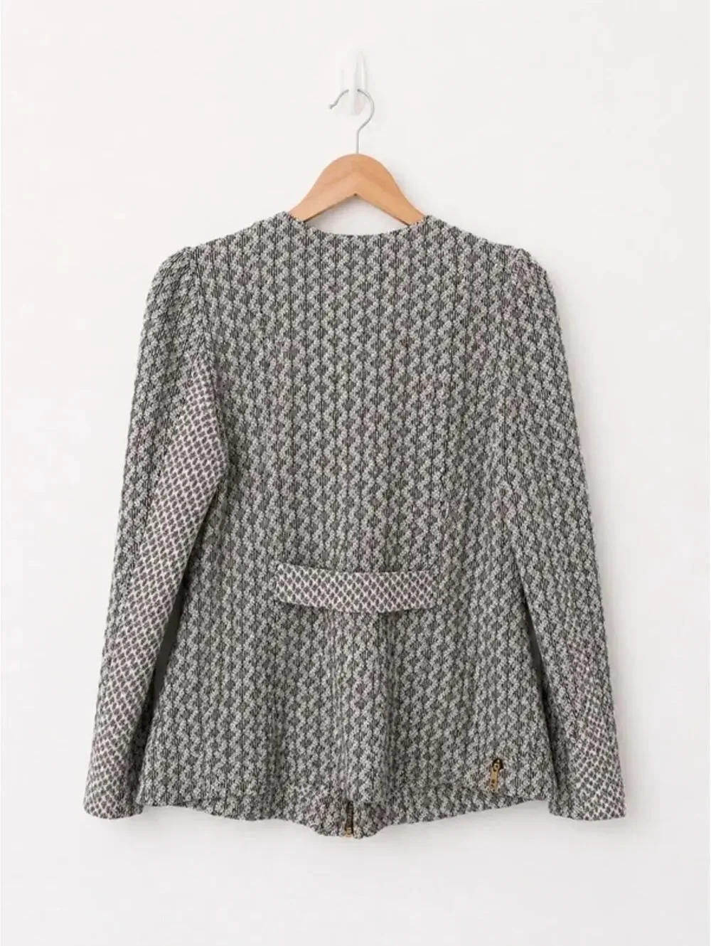 Lucky Brand Lucky Lotus Knit Moto Cardigan 1X Boho Zip Sweater Jacket